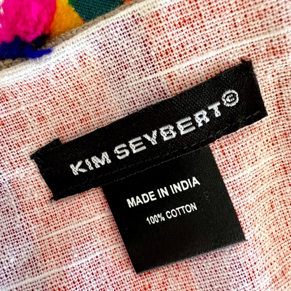 KIM SEYBERT Jaipur Cotton Dinner Napkins in White & Multi - Set of 8 - NWOT - Picture 6 of 10